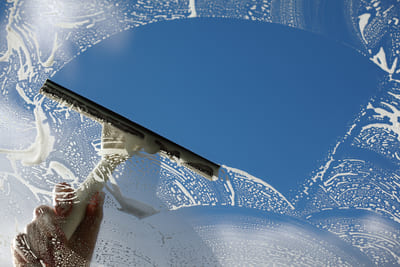 Landing window cleaning