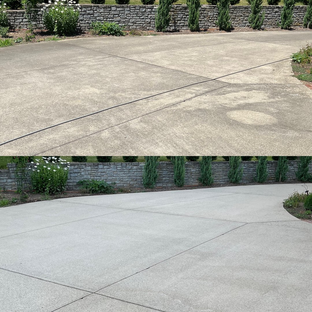 Immaculate Driveway Cleaning completed in Lexington, Kentucky